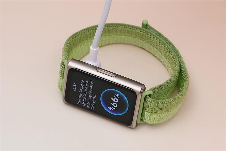 Vòng đeo tay thông minh Huawei Band 11 Pro dây nylon dệt Màu Xanh lá