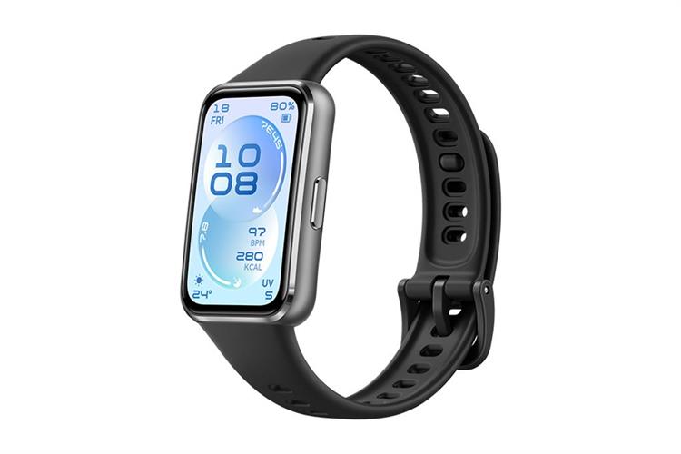 Vòng đeo tay thông minh Huawei Band 11 viền nhôm dây Fluor Màu Đen