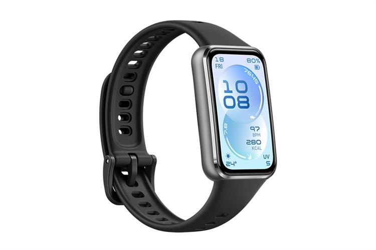 Vòng đeo tay thông minh Huawei Band 11 viền nhôm dây Fluor Màu Đen