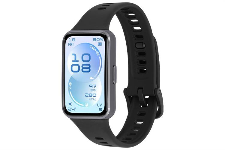 Vòng đeo tay thông minh Huawei Band 11 viền nhôm dây Fluor Màu Đen