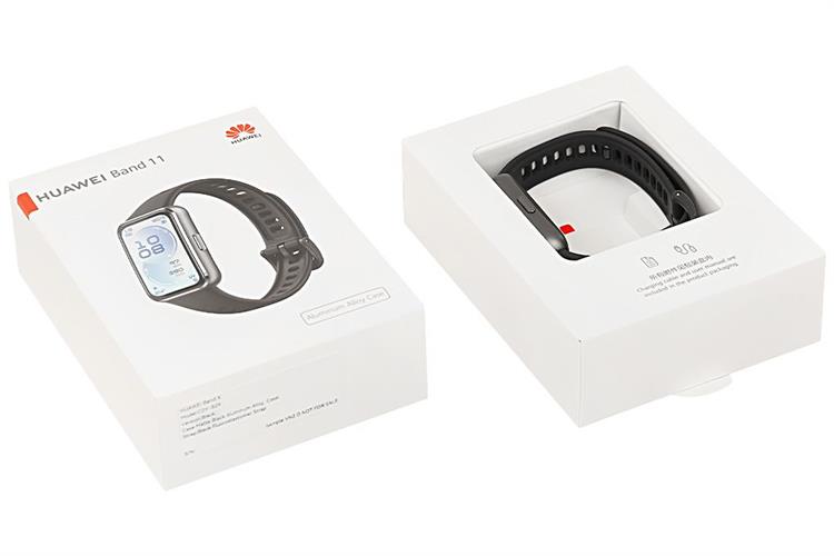 Vòng đeo tay thông minh Huawei Band 11 viền nhôm dây Fluor Màu Đen