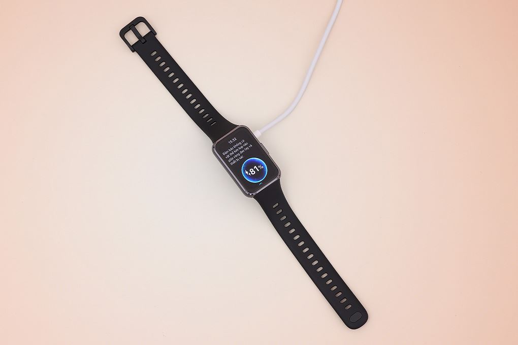 Vòng đeo tay thông minh Huawei Band 11 viền nhôm dây Fluor Màu Đen