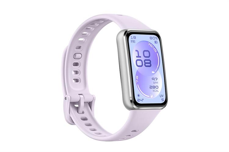 Vòng đeo tay thông minh Huawei Band 11 viền nhôm dây Fluor Màu Tím