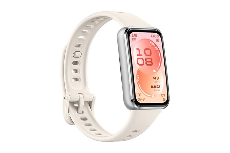 Vòng đeo tay thông minh Huawei Band 11 viền nhôm dây Fluor Màu Trắng