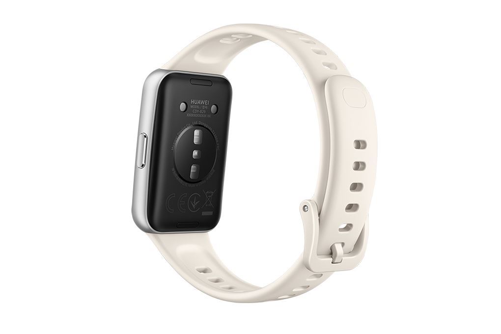 Vòng đeo tay thông minh Huawei Band 11 viền nhôm dây Fluor Màu Trắng