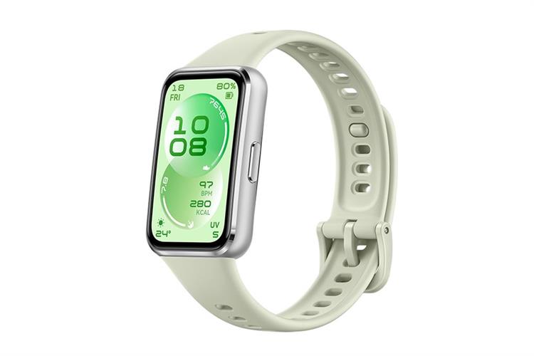 Vòng đeo tay thông minh Huawei Band 11 viền nhôm dây Fluor Màu Xanh lá