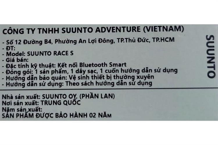 Suunto Race S 45mm dây silicone Màu Đen