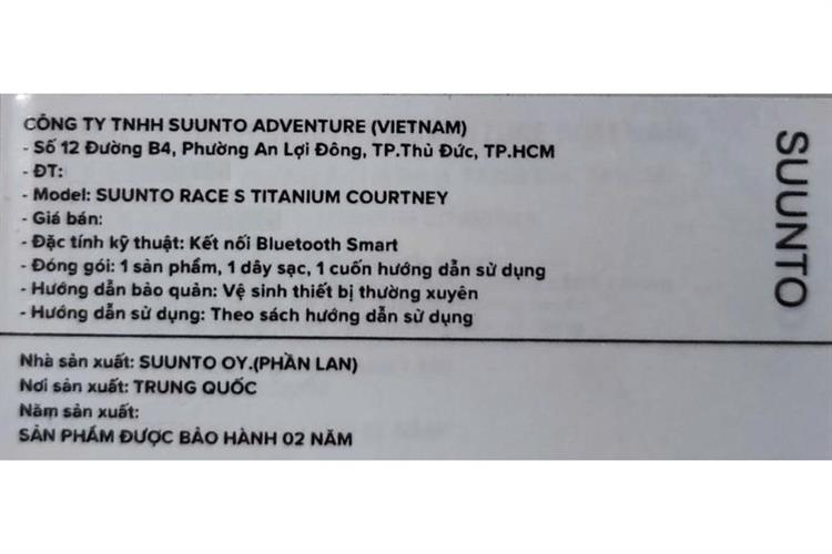 Suunto Race S Titanium Courtney 45mm dây silicone Màu Xanh Dương