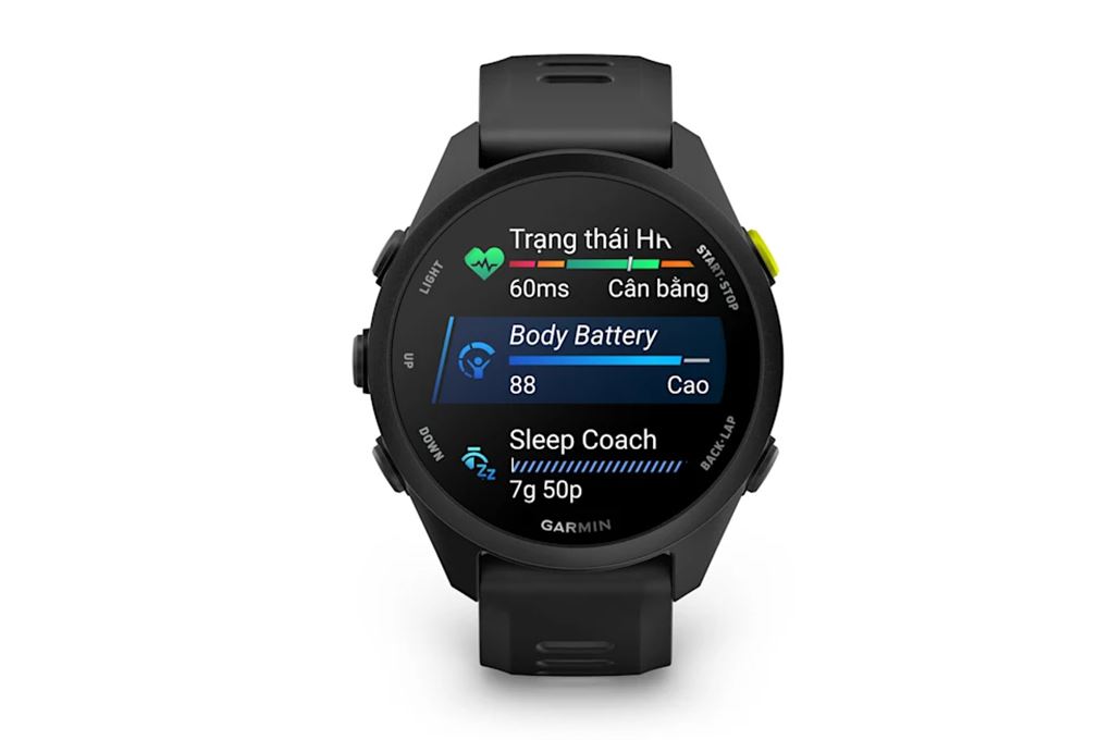 Garmin Forerunner 70 42.6mm dây silicone Màu Đen