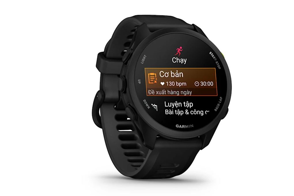 Garmin Forerunner 70 42.6mm dây silicone Màu Đen