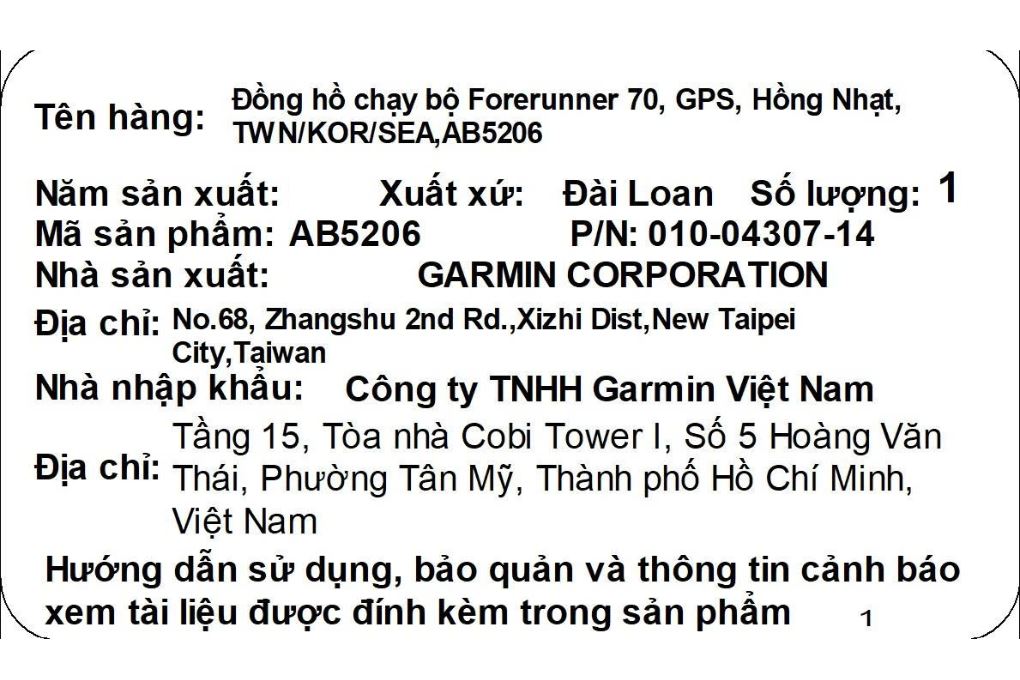 Garmin Forerunner 70 42.6mm dây silicone Màu Hồng nhạt