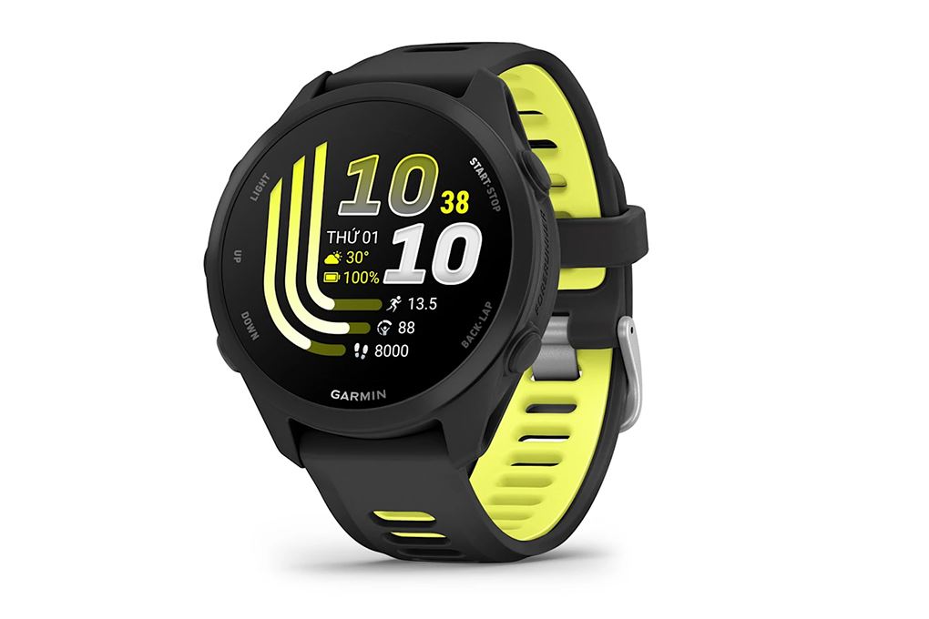 Garmin Forerunner 170 42.6mm dây silicone Màu Đen - Vàng