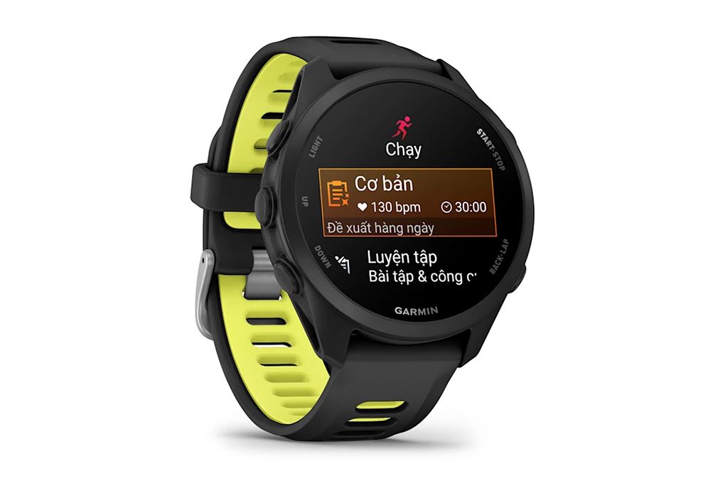 Garmin Forerunner 170 42.6mm dây silicone Màu Đen - Vàng