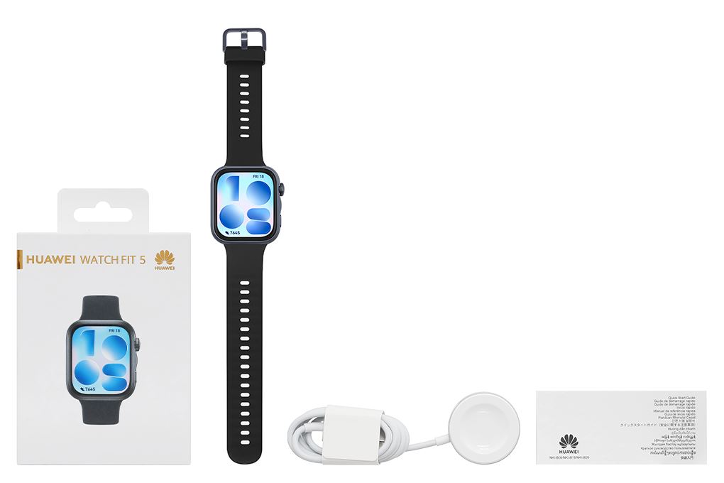 Huawei Watch Fit 5 42.9mm dây Fluoro Màu Đen