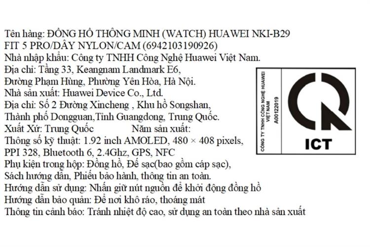 Huawei Watch Fit 5 Pro 44.5mm dây nylon Màu Cam