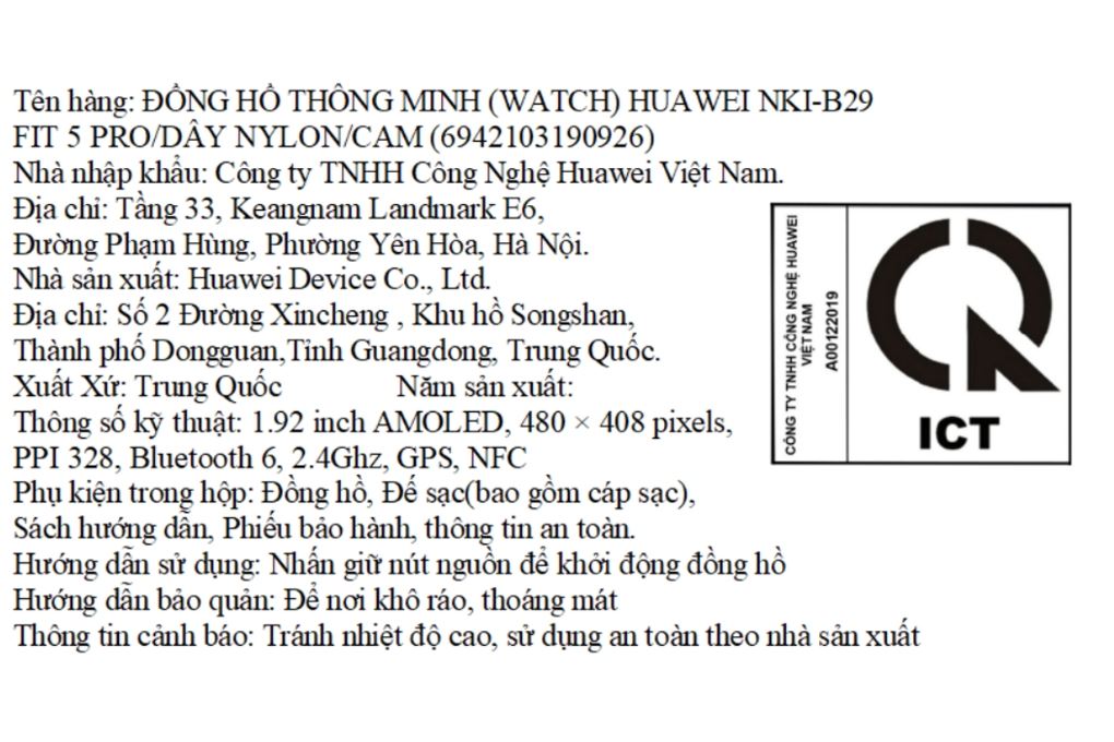Huawei Watch Fit 5 Pro 44.5mm dây nylon Màu Cam