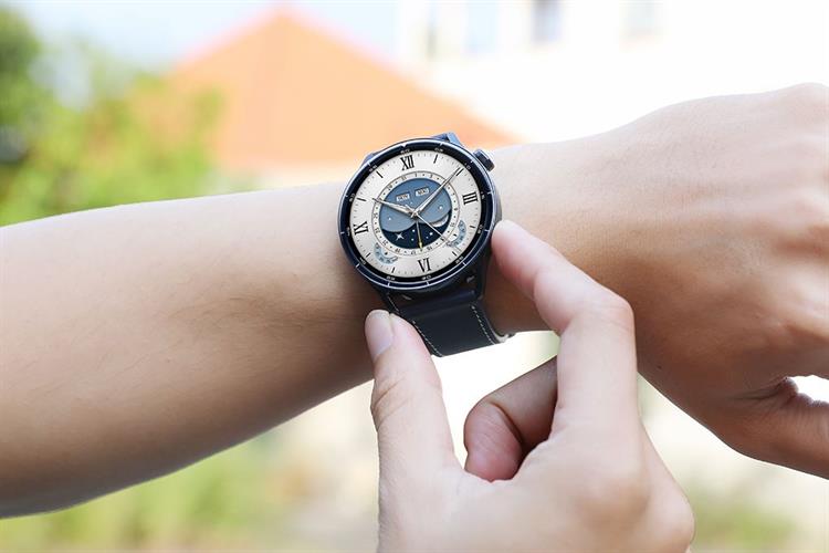 Xiaomi Watch S5 46mm viền gốm dây da Màu Xanh Dương