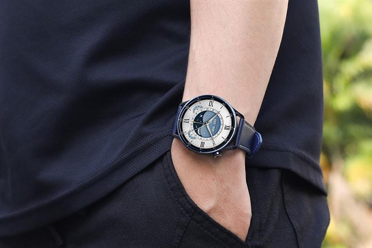Xiaomi Watch S5 46mm viền gốm dây da Màu Xanh Dương
