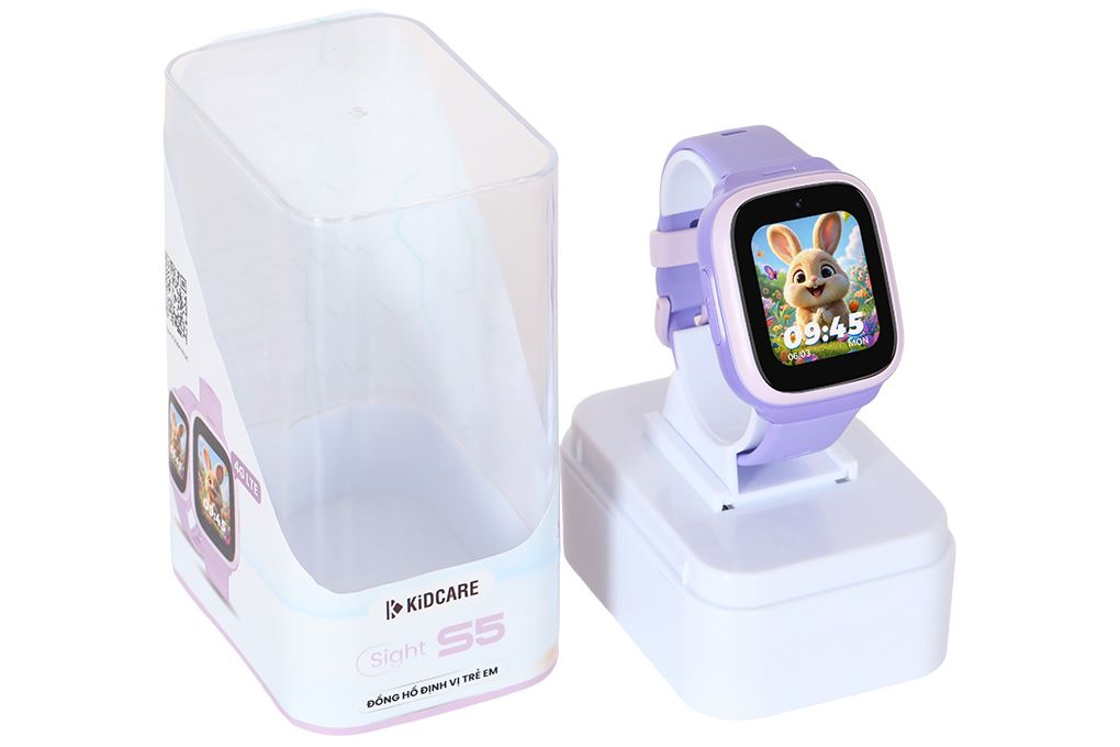 Đồng hồ định vị trẻ em Kidcare Sight S5 4G Màu Tím