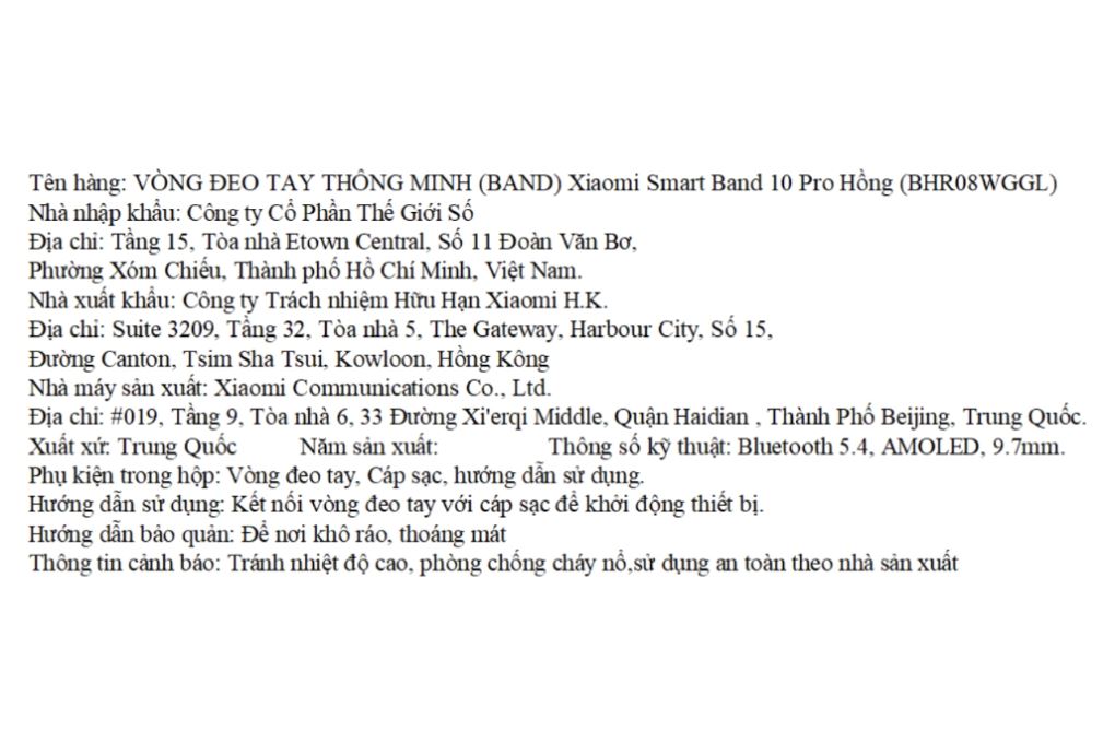 Vòng đeo tay thông minh Mi Band 10 Pro Màu Hồng