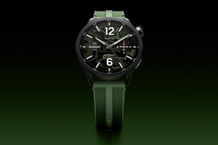 Xiaomi Watch S5 46mm viền Carbon dây Woven Màu Xanh lá