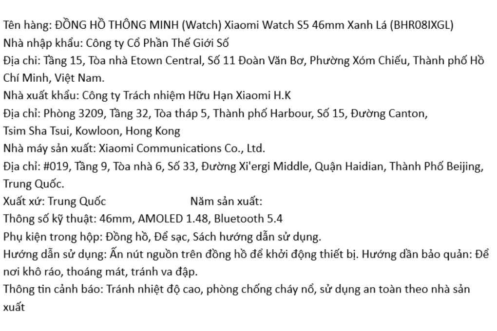 Xiaomi Watch S5 46mm viền Carbon dây Woven Màu Xanh lá