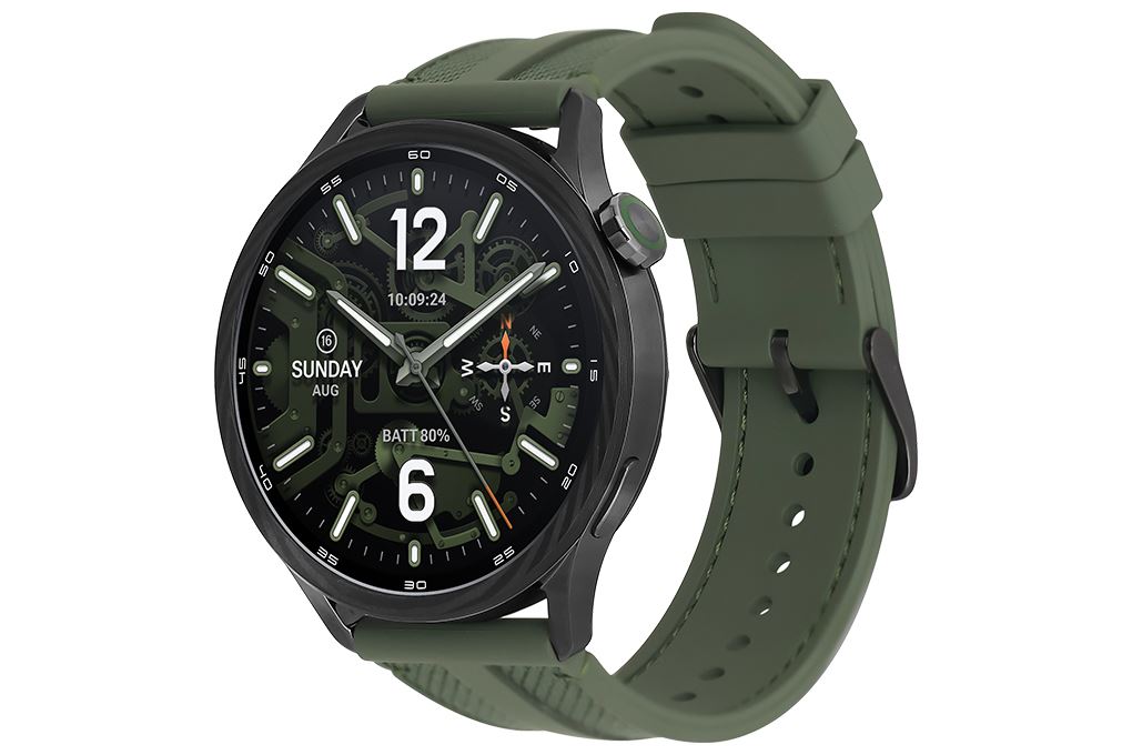 Xiaomi Watch S5 46mm viền Carbon dây Woven Màu Xanh lá