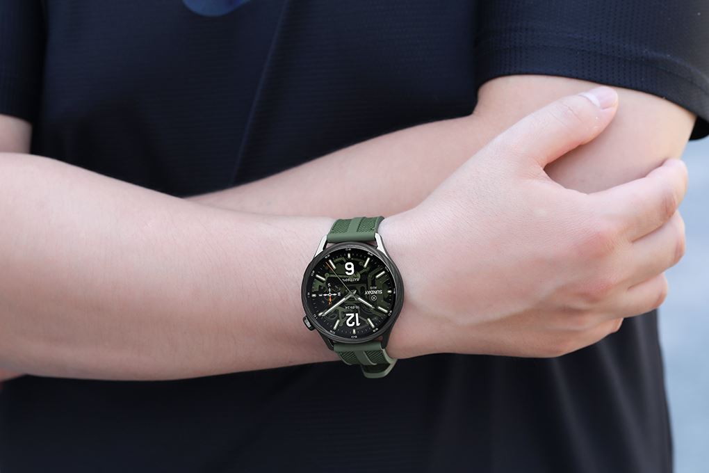 Xiaomi Watch S5 46mm viền Carbon dây Woven Màu Xanh lá