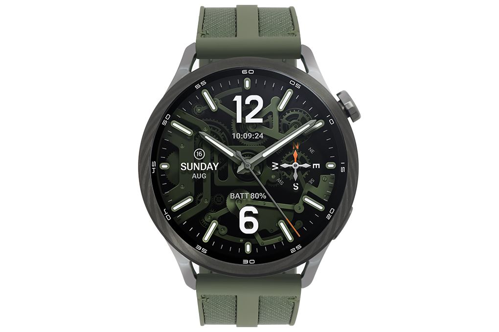 Xiaomi Watch S5 46mm viền Carbon dây Woven Màu Xanh lá