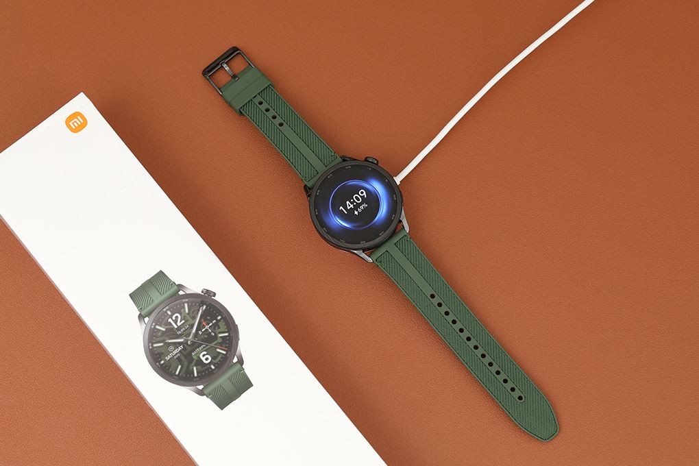 Xiaomi Watch S5 46mm viền Carbon dây Woven Màu Xanh lá
