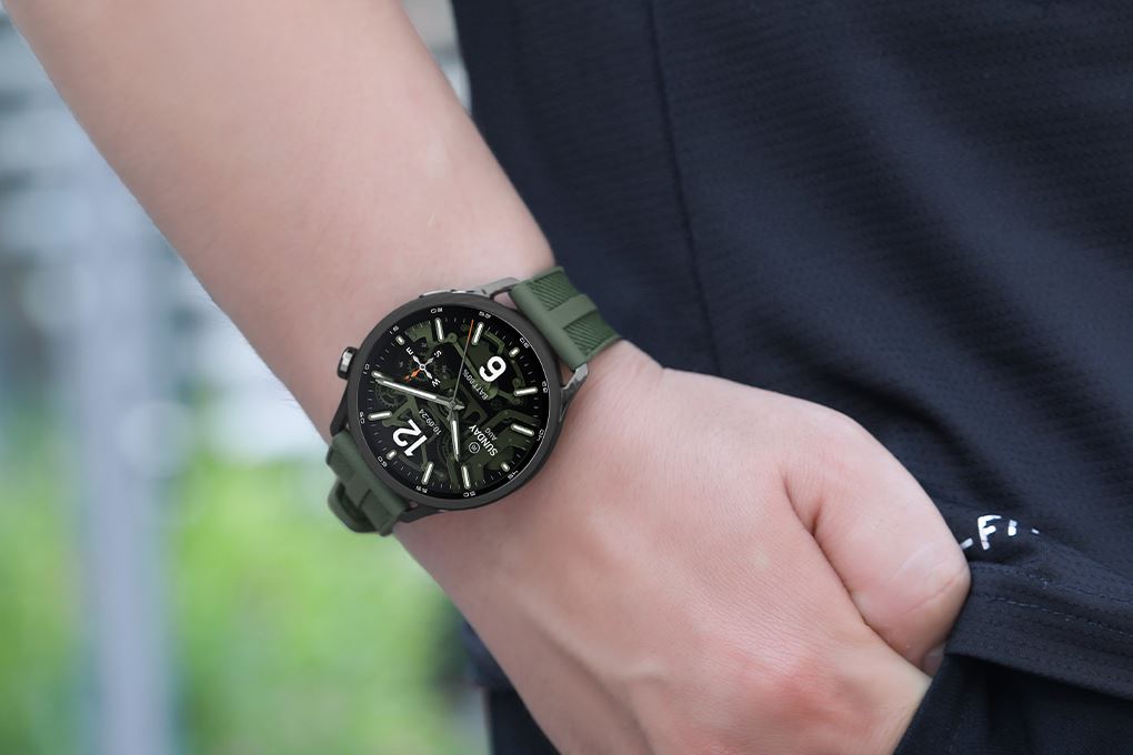 Xiaomi Watch S5 46mm viền Carbon dây Woven Màu Xanh lá