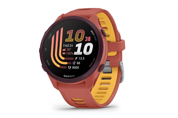 Garmin Forerunner 170 Music 42.6mm dây silicone Màu Cam