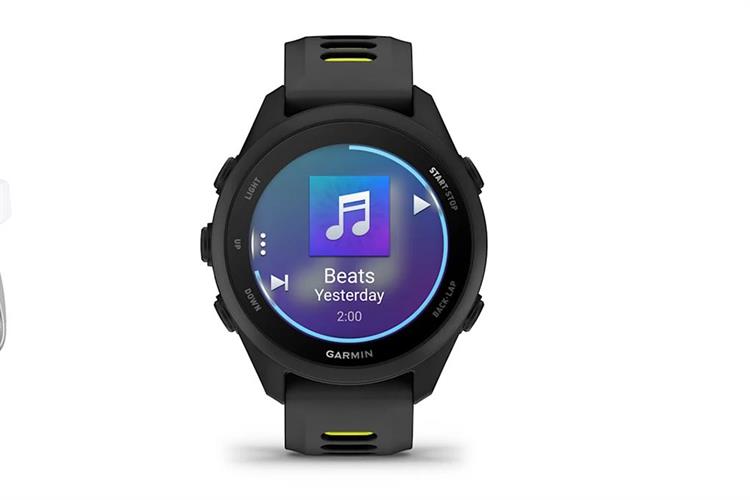 Garmin Forerunner 170 Music 42.6mm dây silicone Màu Đen - Vàng