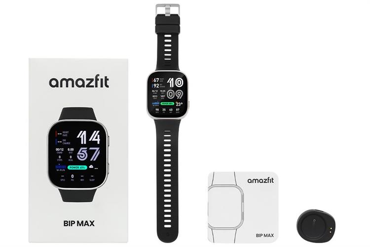 Amazfit Bip Max 49.5mm dây silicone Màu Đen
