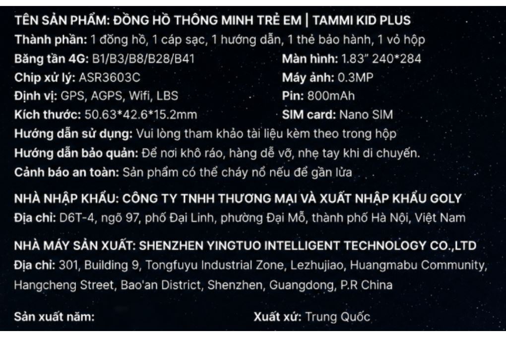 Đồng hồ định vị trẻ em Tammi Watch Kid Plus Màu Hồng