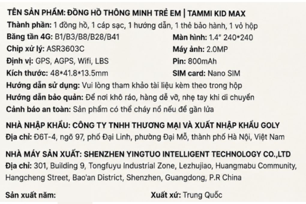 Đồng hồ định vị trẻ em Tammi Watch Kid Max - 8