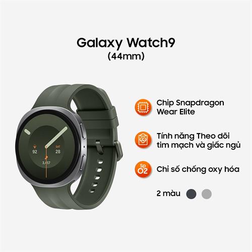 Samsung Galaxy Watch9 LTE 44mm dây silicone Màu Xanh lá