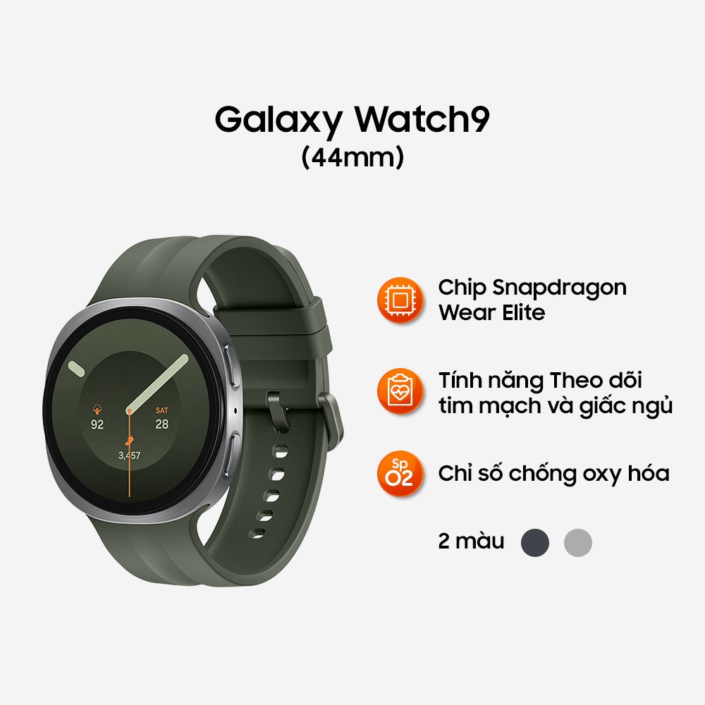 Samsung Galaxy Watch9 LTE 44mm dây silicone Màu Xanh lá