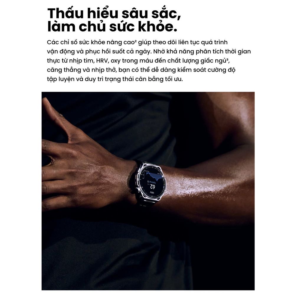 Amazfit Balance 3 51.4mm dây silicone Màu Đen