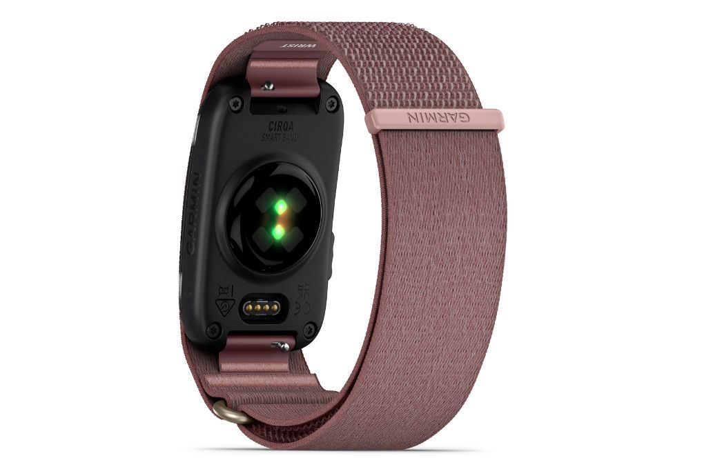 Vòng đeo tay thông minh Garmin CIRQA size S-M dây vải Màu Hồng đất