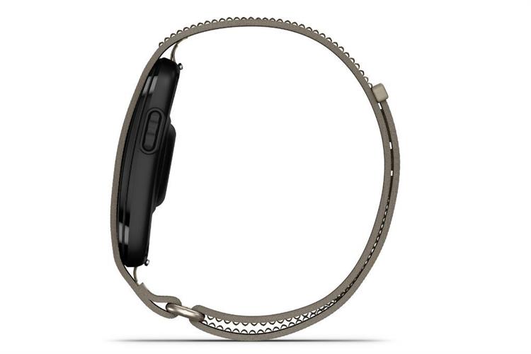 Vòng đeo tay thông minh Garmin CIRQA size S-M dây vải Màu Xám