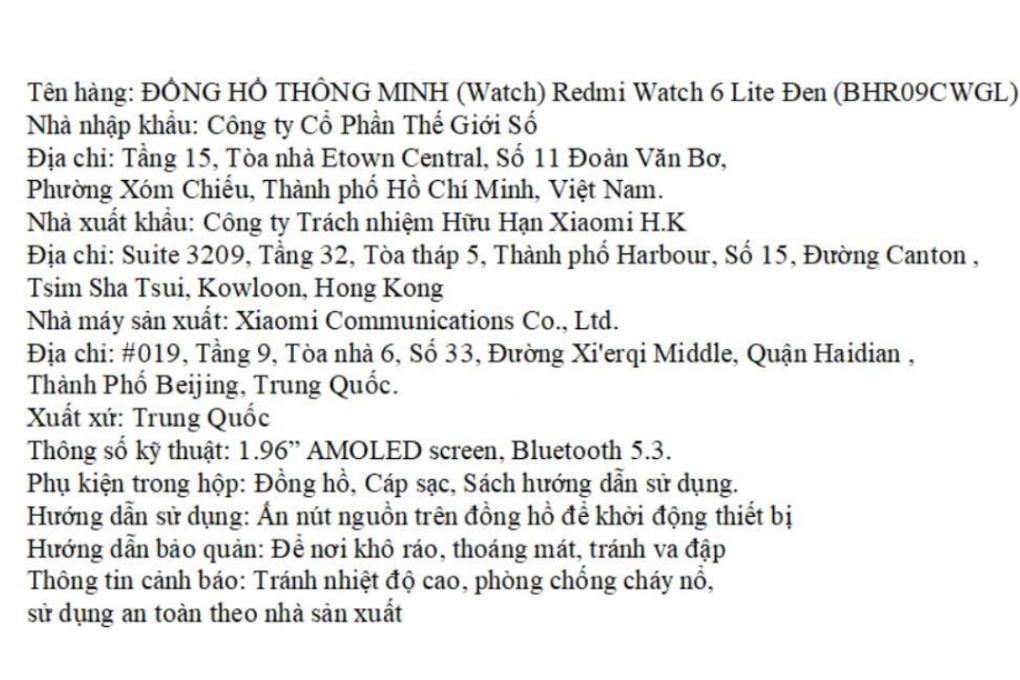 Xiaomi Redmi Watch 6 Lite 48 mm dây TPU - 4