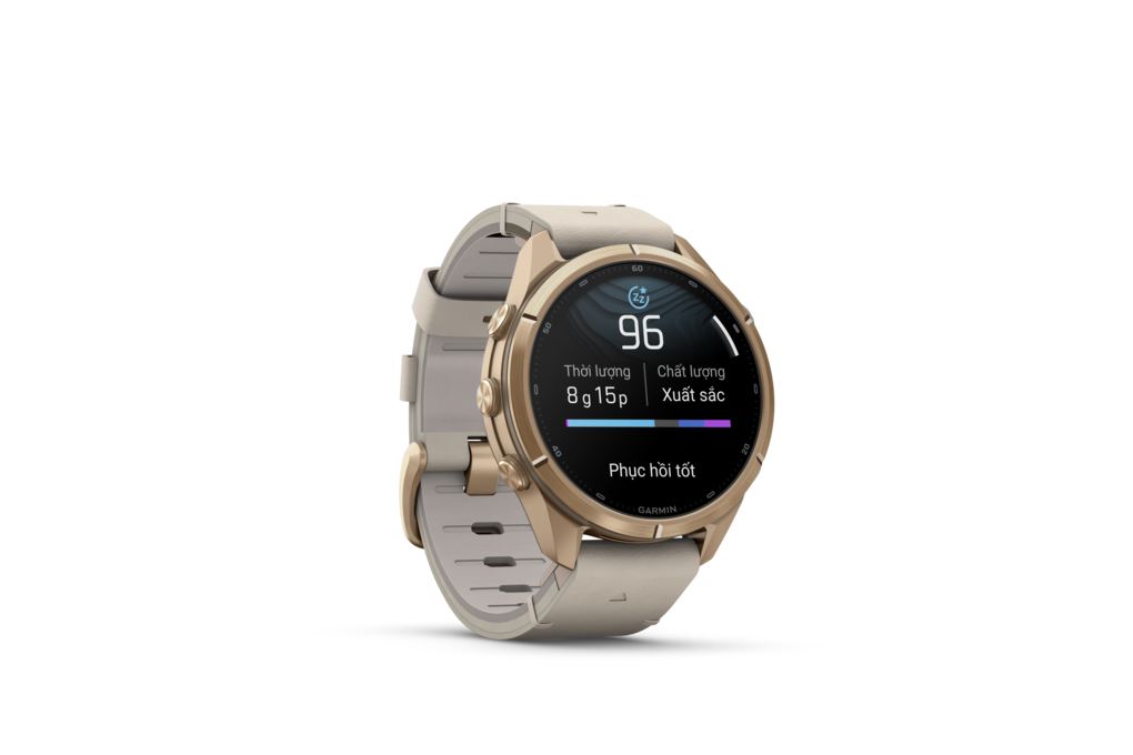 Garmin Fenix 9 Pro Sapphire 43mm viền Titanium dây silicone Màu Kem