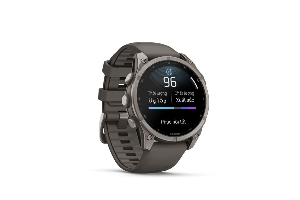 Garmin Fenix 9 Sapphire 47mm viền Titanium dây silicone Màu Xám