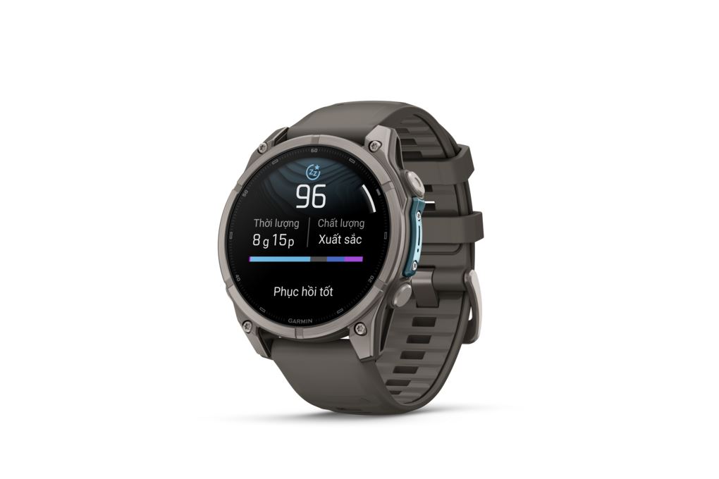 Garmin Fenix 9 Sapphire 47mm viền Titanium dây silicone Màu Xám