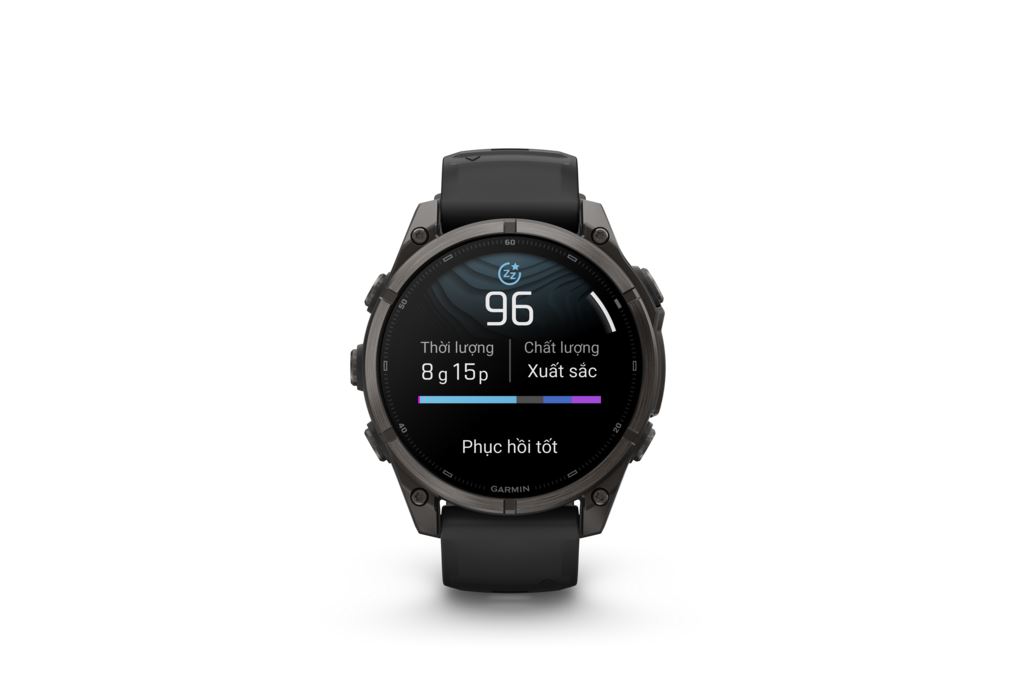 Garmin Fenix 9 Sapphire 47mm viền Titanium Carbon dây silicone Màu Đen
