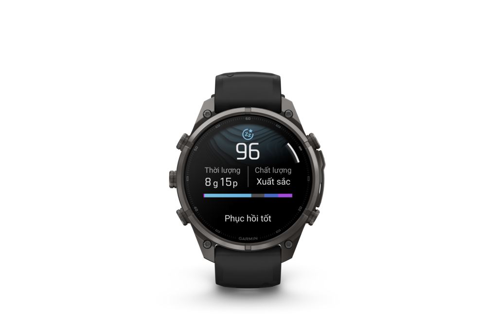 Garmin Fenix 9 Pro Sapphire 47mm viền Titanium Carbon dây silicone Màu Đen