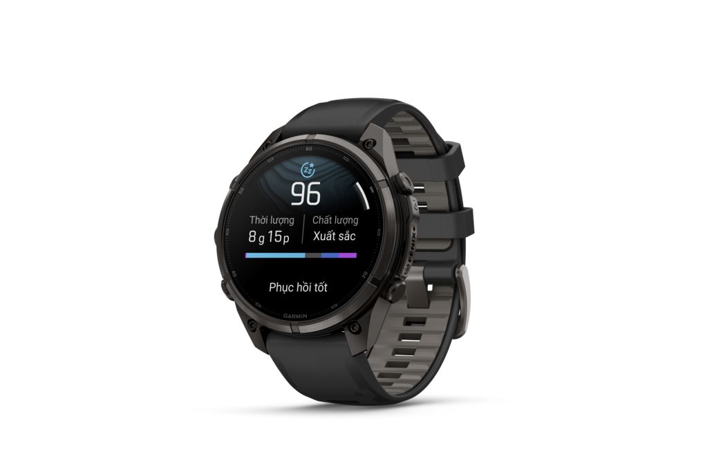 Garmin Fenix 9 Pro Sapphire 47mm viền Titanium Carbon dây silicone Màu Đen