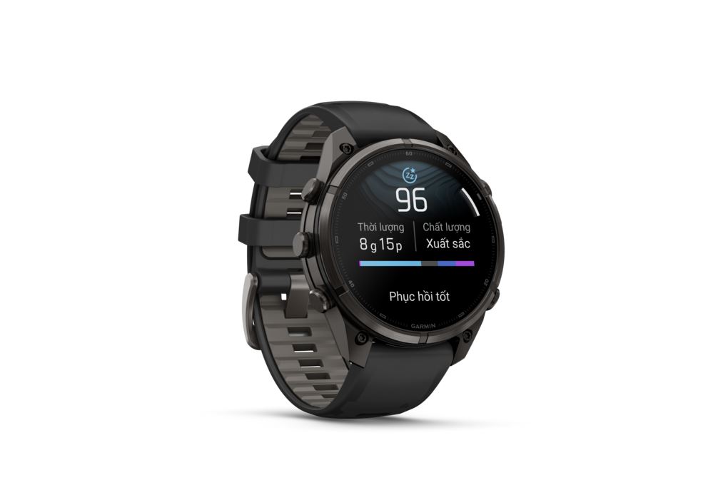 Garmin Fenix 9 Pro Sapphire 47mm viền Titanium Carbon dây silicone Màu Đen