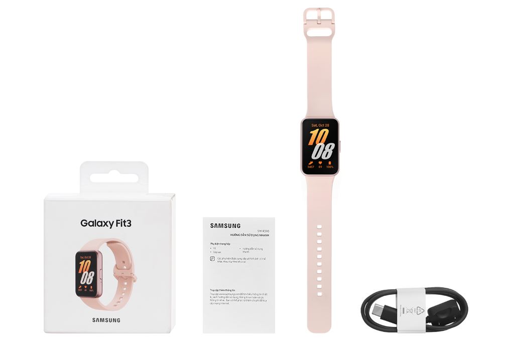 Vòng tay thông minh Samsung Galaxy Fit3 - Hồng Màu Hồng